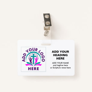 ADD YOUR LOGO Business Church Badge