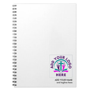 ADD YOUR LOGO Business Church Merchandise Notebook