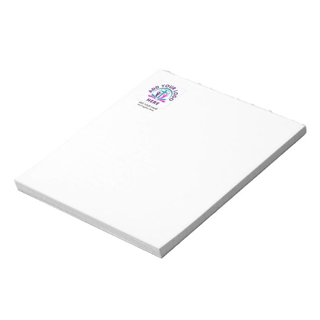 ADD YOUR LOGO Business Church Merchandise Notepad (Rotated)