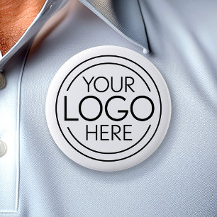 Add Your Logo Business Corporate Modern Minimalist 2 Inch Round Button