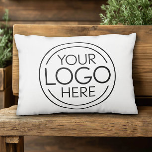 Add Your Logo Business Corporate Modern Minimalist Accent Pillow