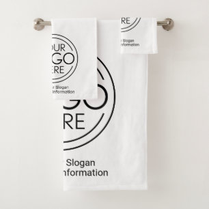 Add Your Logo Business Corporate Modern Minimalist Bath Towel Set