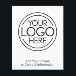 Add Your Logo Business Corporate Modern Minimalist Flyer<br><div class="desc">Perfect for an office party or presentation flyer, these logo handouts are simple in design. You can change the background colour to match the colour that coordinates with your company logo. The extra lines of type can be used for company contact information or for a place to add a special...</div>