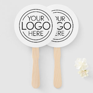 Add Your Logo Business Corporate Modern Minimalist Hand Fan