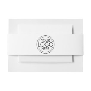 Add Your Logo Business Corporate Modern Minimalist Invitation Belly Band