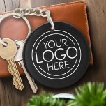 Add Your Logo Business Corporate Modern Minimalist Keychain<br><div class="desc">Perfect for an office party or presentation gift, these logo keychains are simple in design. You can change the background colour to match the colour that coordinates with your company logo. A simple, no frills design for any company. Upload your logo. If your logo doesn't fit, click on the CUSTOMIZE...</div>