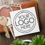 Add Your Logo Business Corporate Modern Minimalist Keychain<br><div class="desc">Perfect for an office party or presentation gift, these logo keychains are simple in design. You can change the background colour to match the colour that coordinates with your company logo. A simple, no frills design for any company. Upload your logo. If your logo doesn't fit, click on the CUSTOMIZE...</div>
