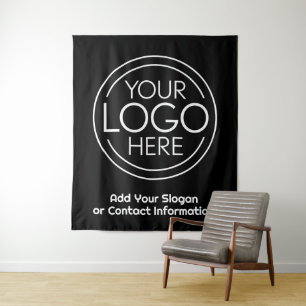 Add Your Logo Business Corporate Modern Minimalist Tapestry