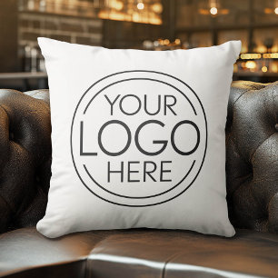 Add Your Logo Business Corporate Modern Minimalist Throw Pillow
