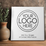 Add Your Logo Business Corporate Modern Minimalist Tile<br><div class="desc">Perfect for an office party or presentation, these logo tiles are simple in design. You can change the background colour to match the colour that coordinates with your company logo. The extra lines of type can be used for company contact information or for a place to add a special occasion...</div>