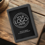 Add Your Logo Business Corporate Modern Minimalist Trifold Wallet<br><div class="desc">Perfect for an office party or presentation gift, these logo wallets are simple in design. You can change the background colour to match the colour that coordinates with your company logo. The extra lines of type can be used for company contact information or for a place to add a special...</div>