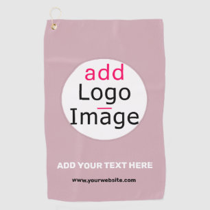 Add Your Logo Business Customizable Dusty Rose Hue Golf Towel