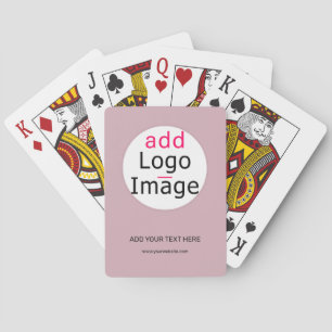 Add Your Logo Business Customizable Dusty Rose Hue Playing Cards