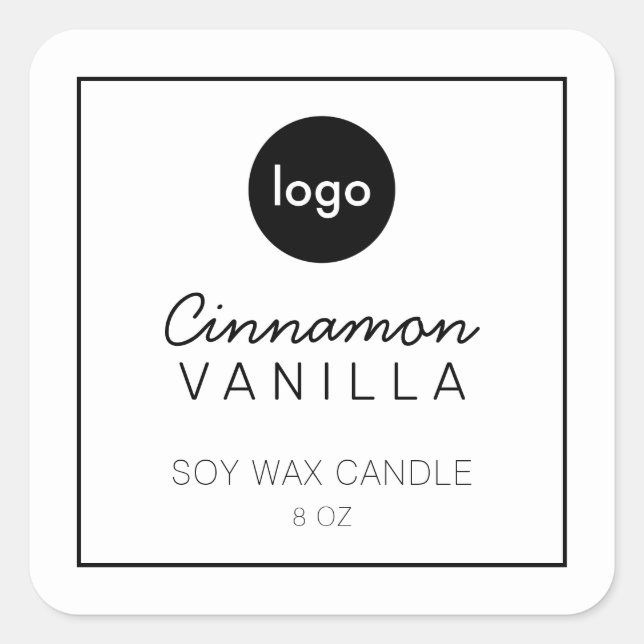 Add Your Logo Candle Label Custom Product Branding (Front)