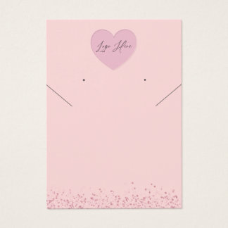 Add Your Logo chic Necklace Earrings Display Card