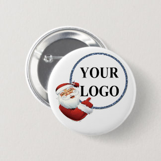 Add Your Logo Christmas Holiday 2 Inch Round Button