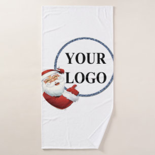 Add Your Logo Christmas Holiday Bath Towel