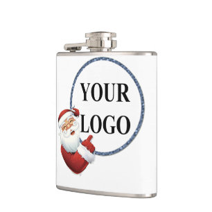 Add Your Logo Christmas Holiday Hip Flask