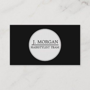 Add your logo circle custom professional black  business card