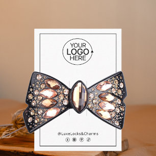 Add Your Logo Clip Display Black and White  Business Card