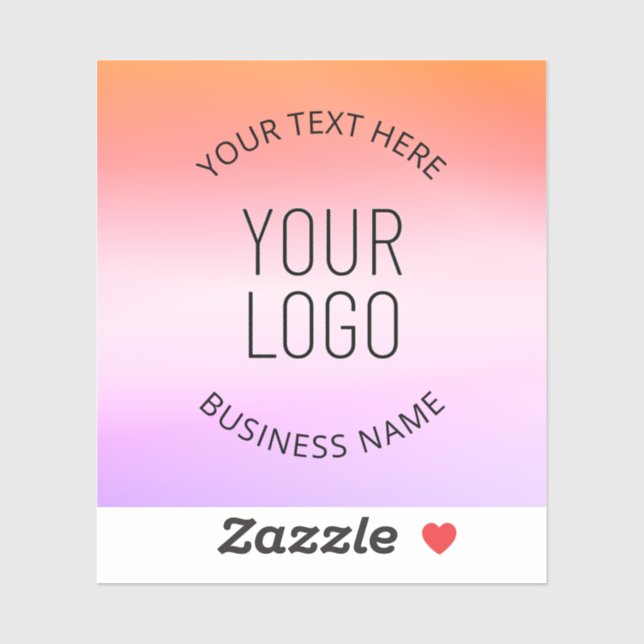 Add Your Logo | Colourful Sunset Gradient Colours  (Sheet)