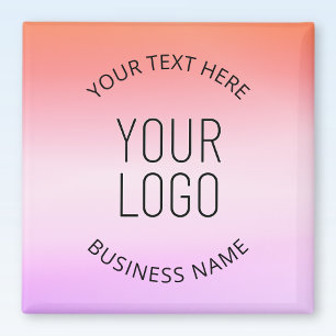 Add Your Logo   Colourful Sunset Gradient Colours  Magnet