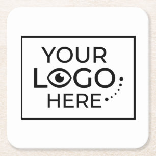Add Your Logo Custom Business Promotional Square Paper Coaster
