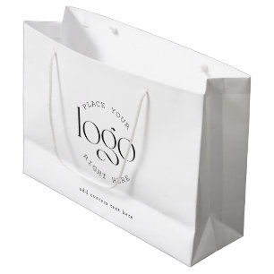 Add Your Logo Custom Business Promotional White Large Gift Bag
