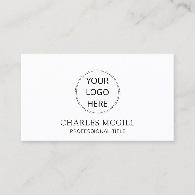 Add Your Logo Custom Circle Template Business Card (Front)
