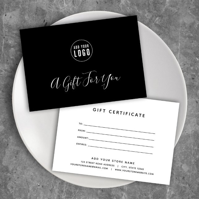 Add Your Logo Custom Colour Gift Certificate (Creator Uploaded)