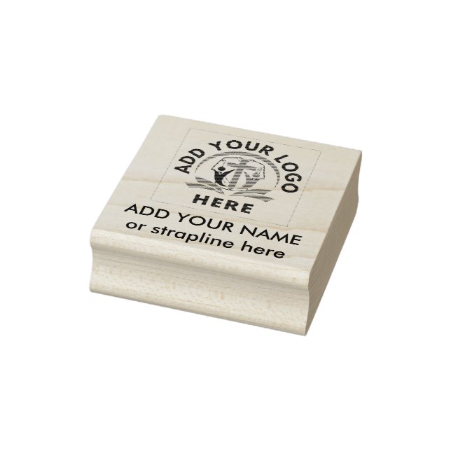ADD YOUR LOGO Custom Company Church  Rubber Stamp (Stamp)