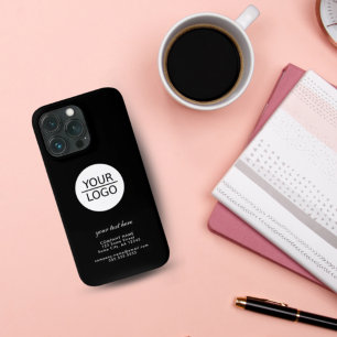 Add your Logo Custom Text Company Black iPhone 13 Pro Case
