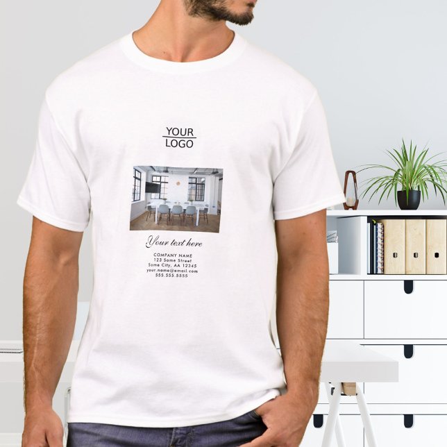 Add your Logo Custom Text Company Photo Promotion T-Shirt (Creator Uploaded)