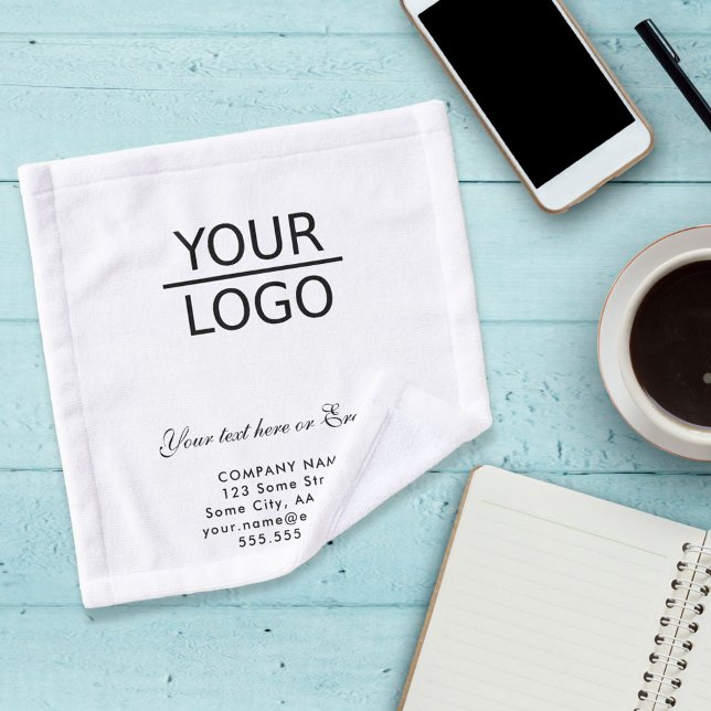 Add your Logo Custom Text Company Promotion  Wash Cloth (Creator Uploaded)