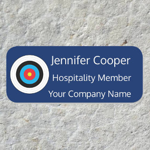 Add YOUR Logo Custom Text Name Tag Badge Easy Read