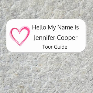 Add YOUR Logo Custom Text Name Tag Badge Easy Read