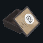 Add your Logo Custom Text Old Paper Promotion Gift Box<br><div class="desc">Add your Logo Custom Text Old Paper Promotion Gift Box. Beige old paper background. Insert your logo into the template and customize the text,  company name,  address and contact information. Business promotion or giveaway for your clients and business partners.</div>