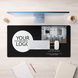 Add your Logo Custom Text Photo Company  Desk Mat