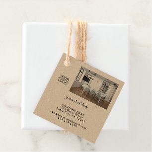 Add your Logo Custom Text Photo Promotion Favour Tags