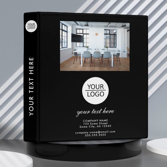 Add your Logo Custom Text Promotion Black Photo Binder (Creator Uploaded)