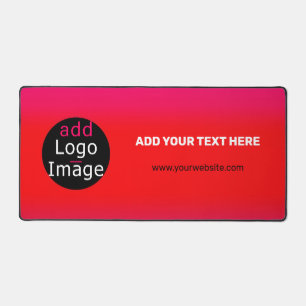 Add Your Logo Customizable Business Magenta  Desk Mat