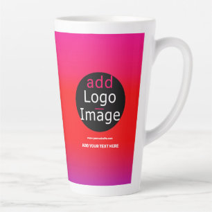 Add Your Logo Customizable Business Magenta Latte Mug