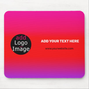 Add Your Logo Customizable Business Magenta Mouse Pad
