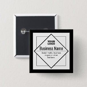 Add Your Logo Customizable Template 2 Inch Square Button