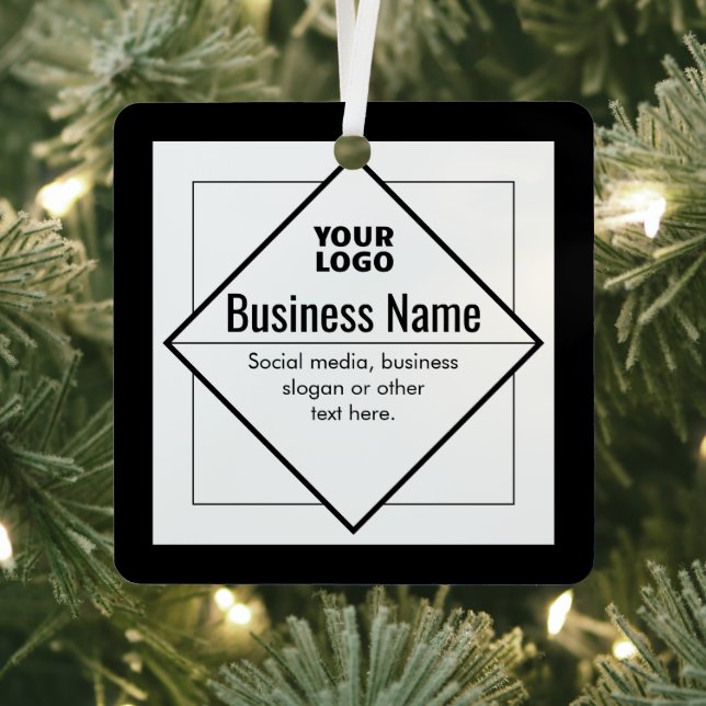 Add Your Logo Customizable Template Metal Ornament (Insitu)