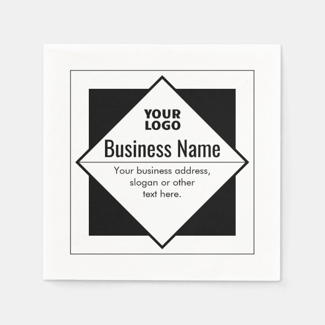 Add Your Logo Customizable Template Napkin (Front)