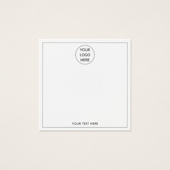 Add Your Logo Earring Display Card (Front)