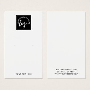 Add Your Logo Earring Display Card