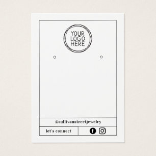 Add Your Logo Earring   Jewellery Display Card