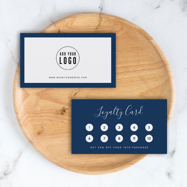 Add Your Logo Editable Border Colour Loyalty Card (Creator Uploaded)